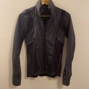 Lululemon hooded rain windbreaker black zip up jacket